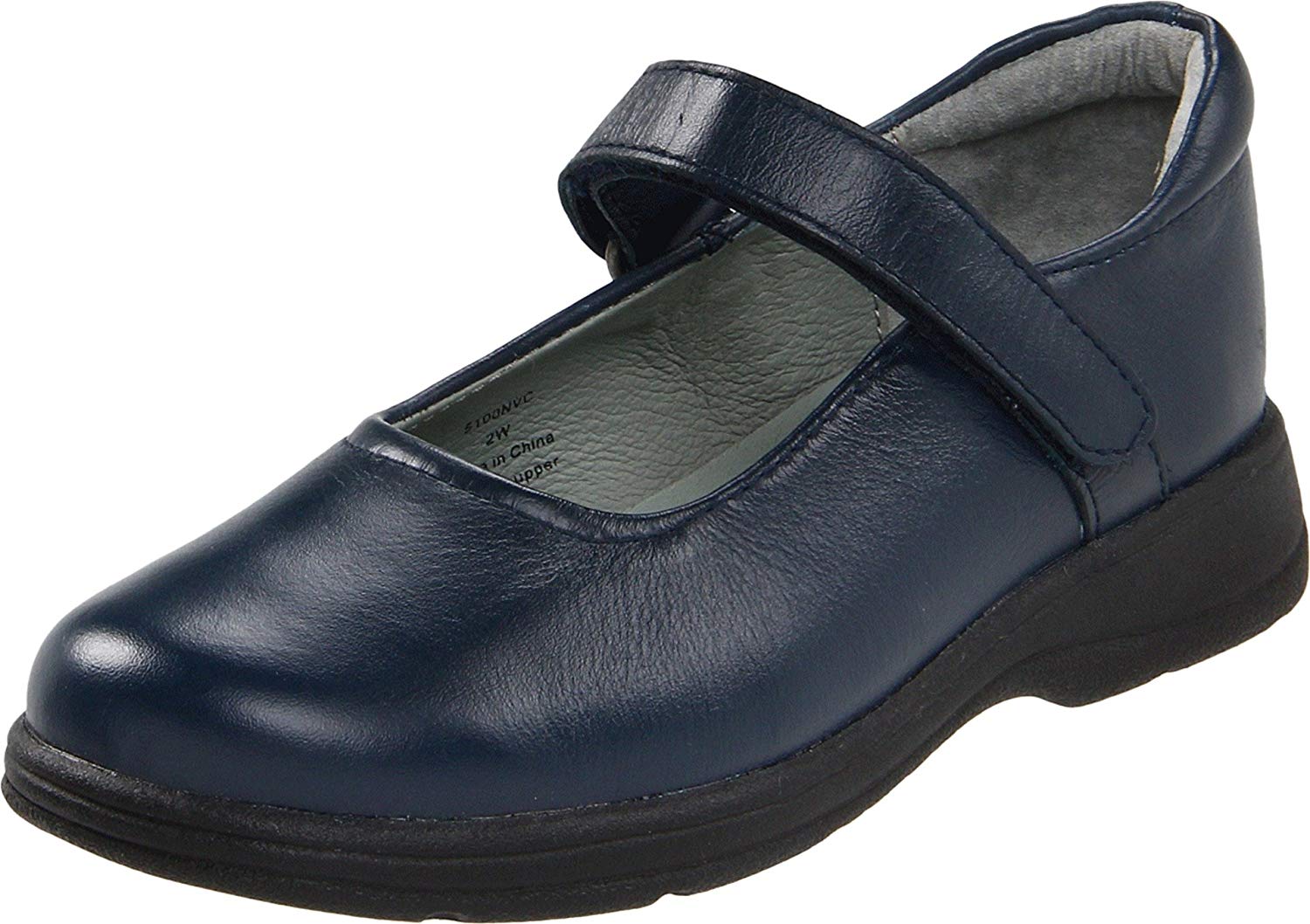 School Issue Children Shoes 5100 Mary jane Leather, Navy (1), Size 5.0 ...
