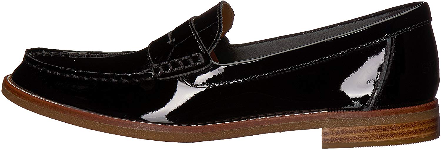 SPERRY Women's Seaport Penny Nubuck Loafer, Black Patent, Size 8.0 E8l3 ...