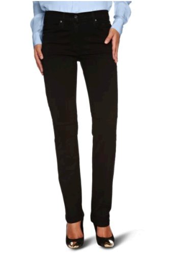 high rise straight leg jeans black