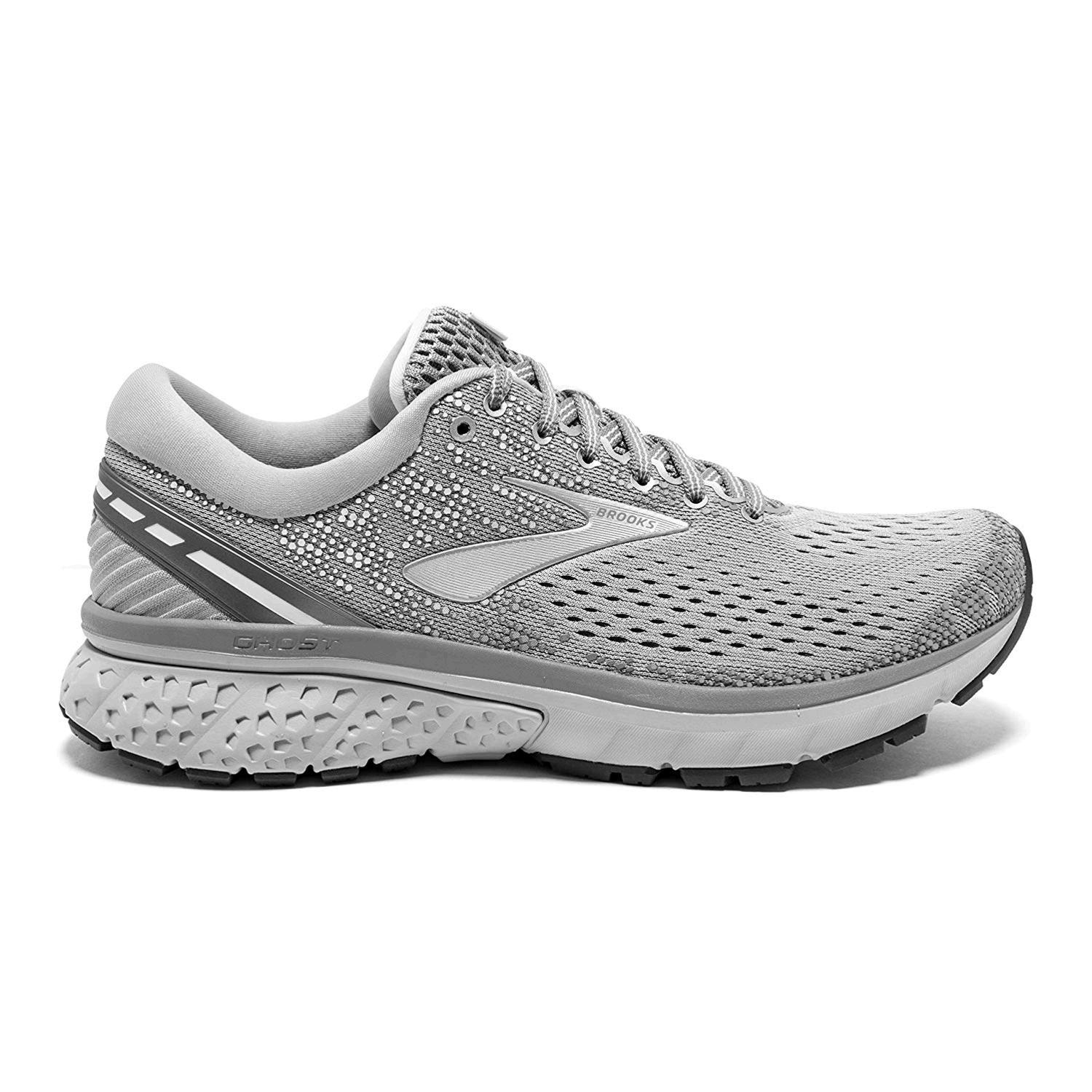 Brooks Womens Launch 4 Low Top Lace Up Running, Grey/Silver/White, Size ...