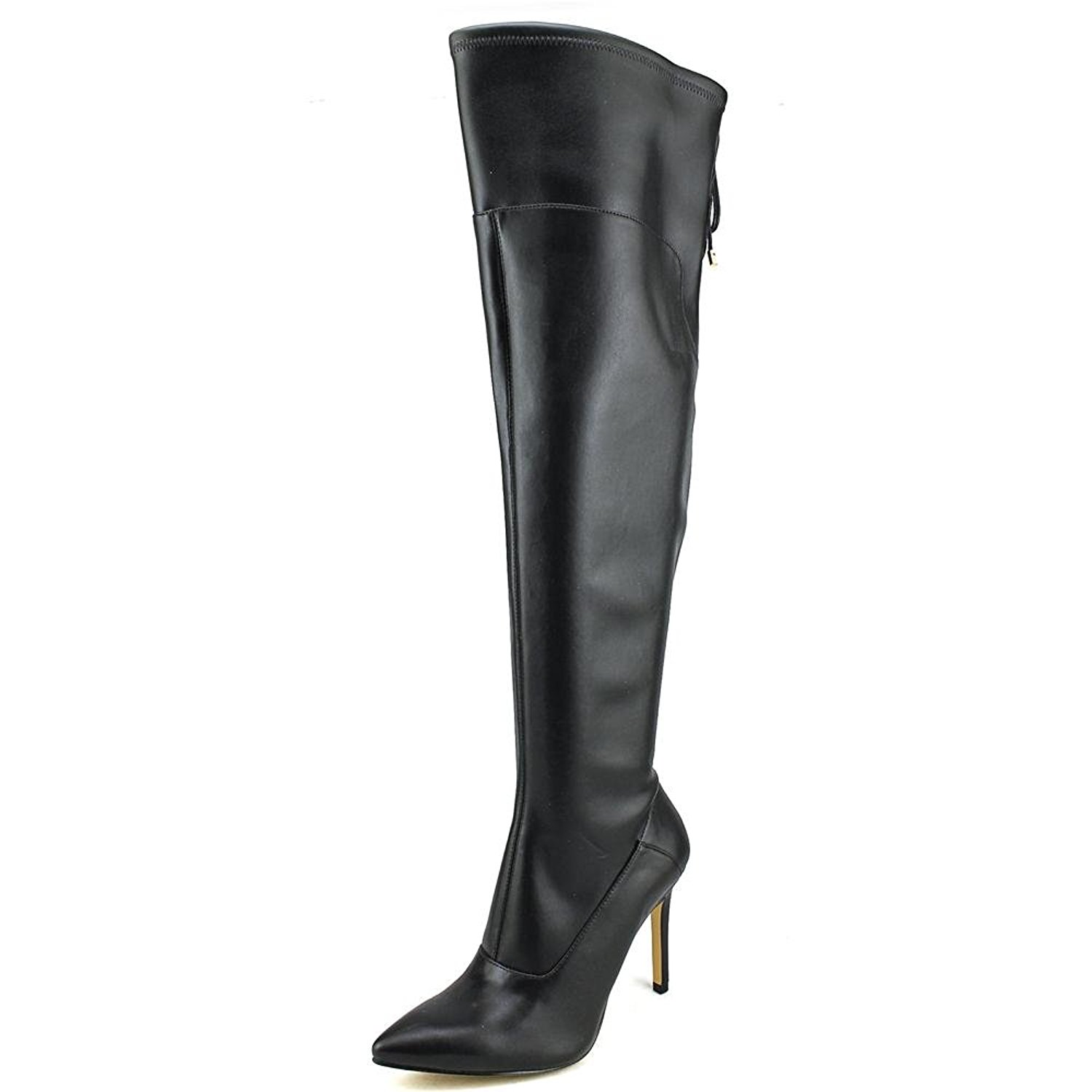 Guess Women's Valerine Pointed Toe Synthetic Over the Knee Boot Black Size 8.5 Guess Women's Valerine Pointed Toe Synthetic Over the Knee Boot Black Size 8.5