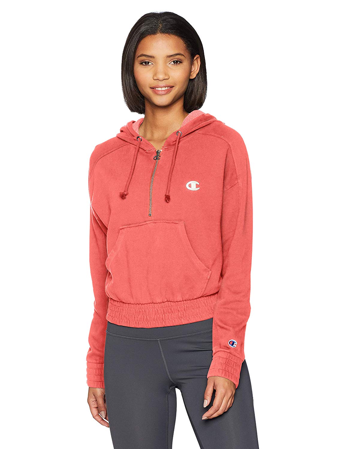 champion vintage half zip women's hoodie