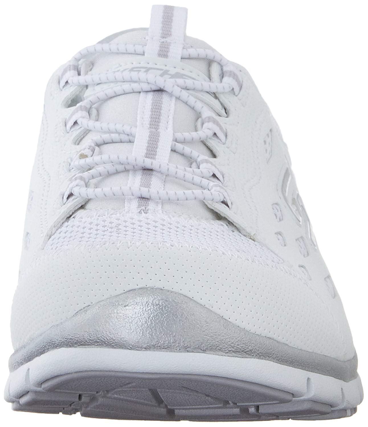 women skechers white sneakers