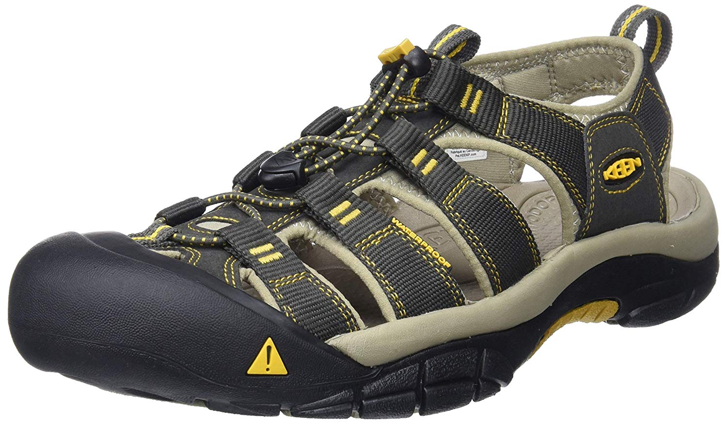 Keen Mens Newport H2 Buckle Closed Toe Sport Sandals, Raven/Aluminum