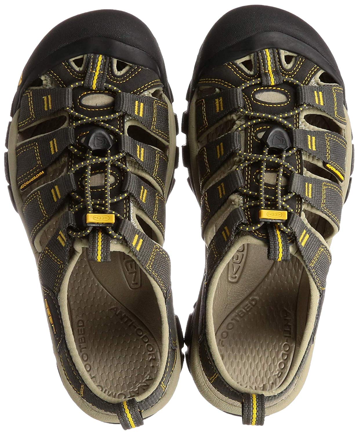 Keen Mens Newport H2 Buckle Closed Toe Sport Sandals, Raven/Aluminum