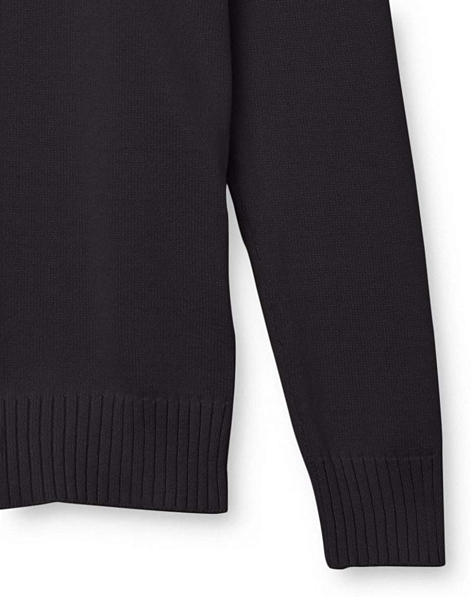Essentials Women's 100% Cotton Crewneck Sweater, Black, Size Medium ...