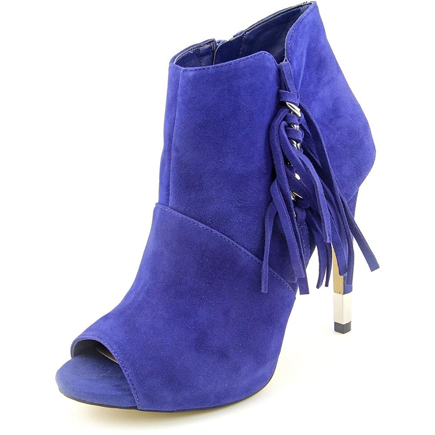 GUESS Womens AZIZ Peep Toe Ankle Fashion Boots Blue Size 6.0 GUESS Womens AZIZ Peep Toe Ankle Fashion Boots Blue Size 6.0