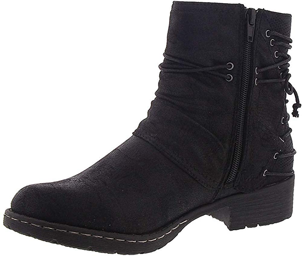 Very G Womens Bruno Faux Suede Booties Ankle Boots, Black, Size 7.0 ...