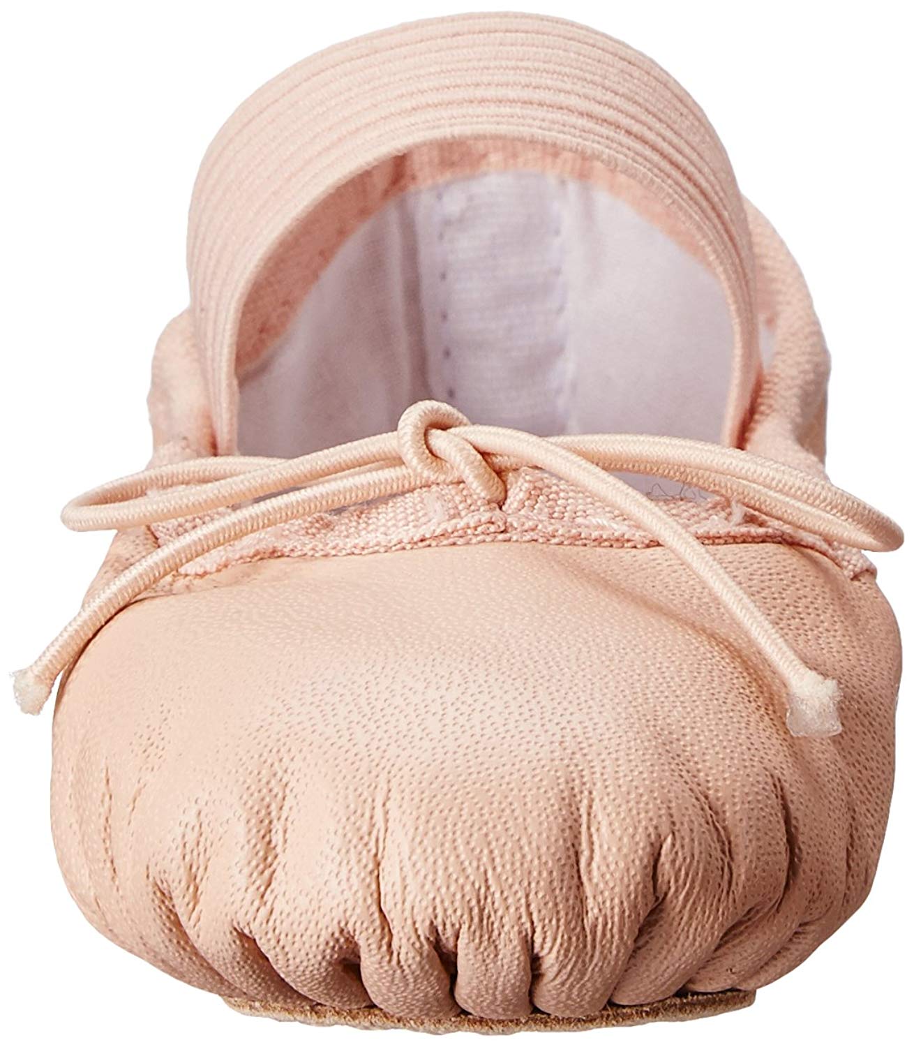 Kids Bloch Girls Dansoft Leather Bungee Ballet Flats, Pink, Size