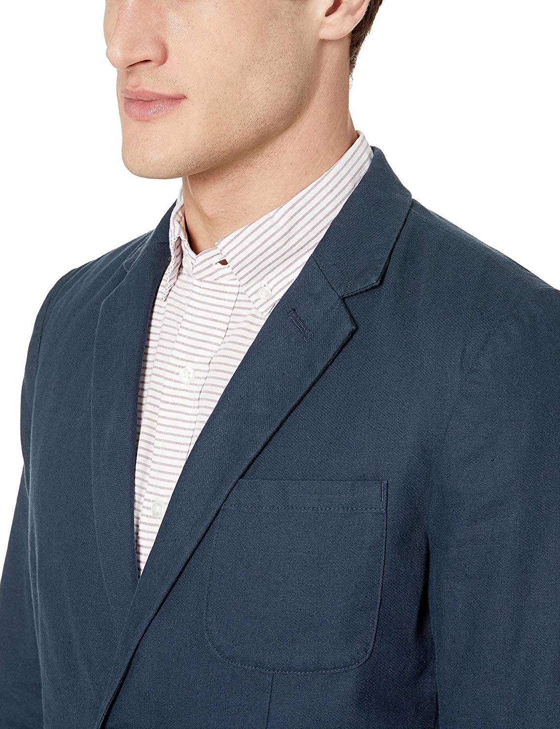 Goodthreads Men's SlimFit Linen Blazer, Navy Medium, Navy, Size Medium