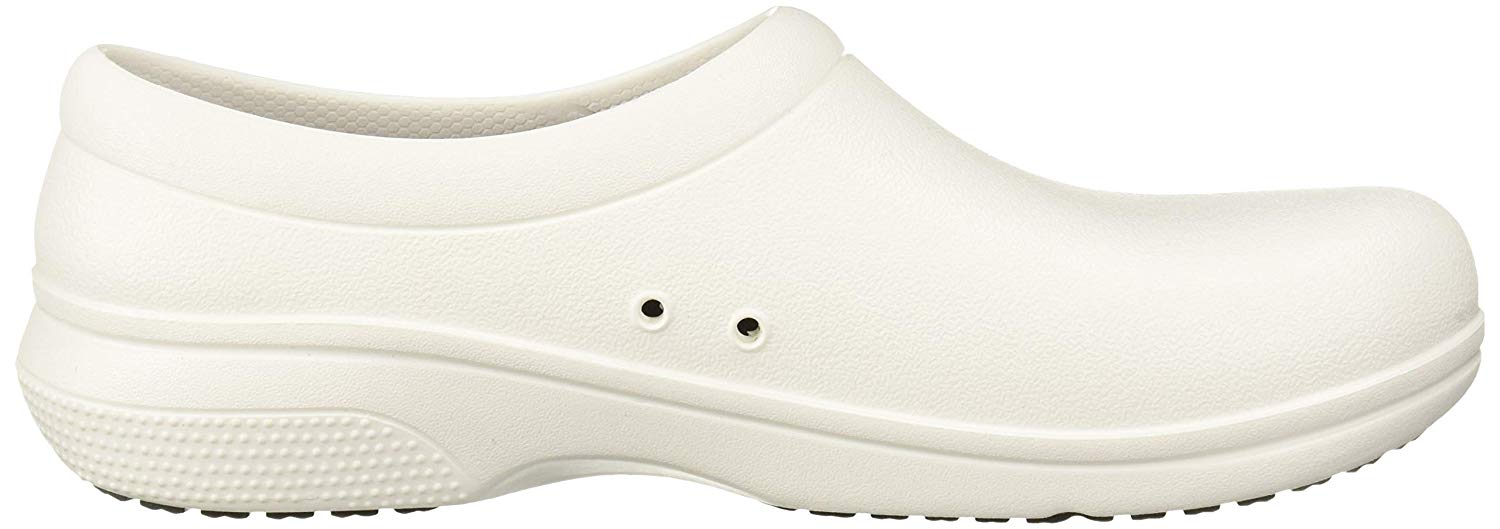 Crocs Womens On The Clock Closed Toe Clogs, White, Size 14.0 BFIn | eBay