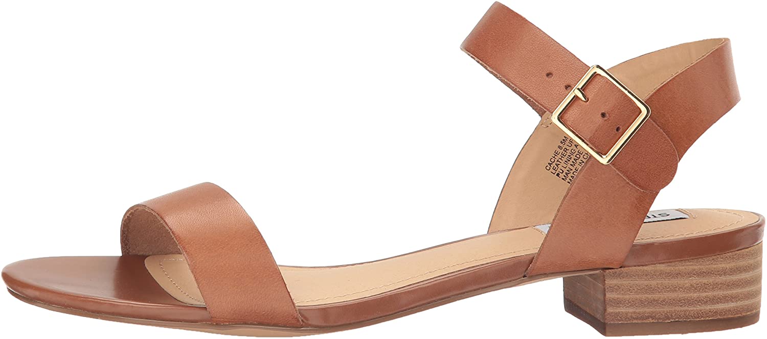 women's cognac flat sandals