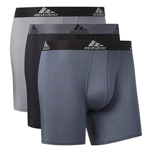 adidas Men's Performance Boxer Brief Underwear (3-Pack), Black, Size ...