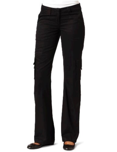 black straight leg cargo pants