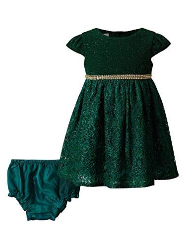 green holiday dress baby