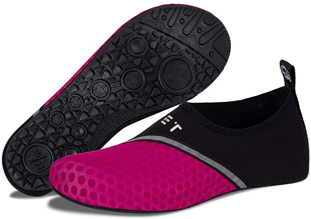 Water Shoes for Womens and Mens Summer Barefoot Shoes, Dxb.rose Red ...