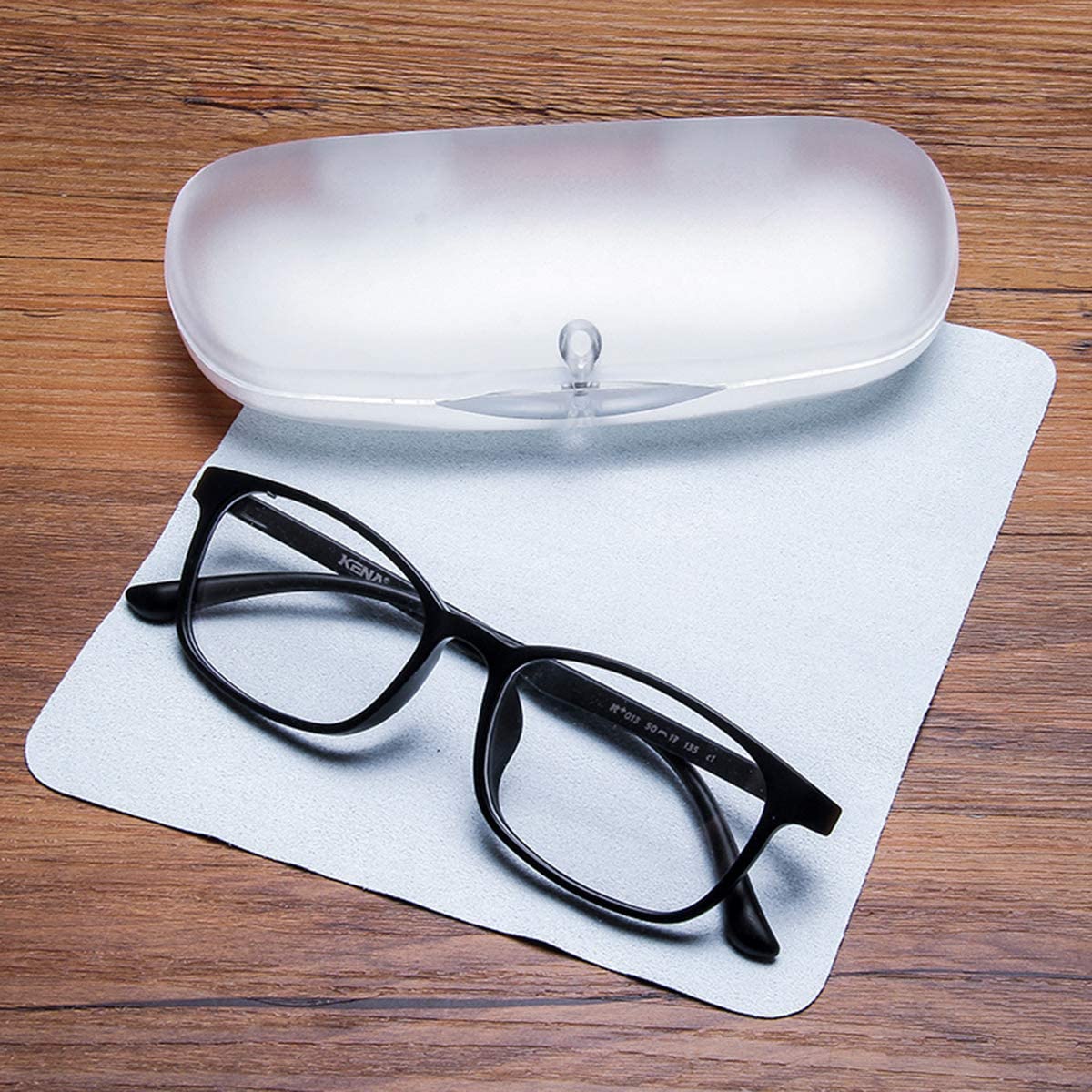 Bauson Hard Eyeglasses Case Plastic Glass Protective, 2 Pcswhite, Size