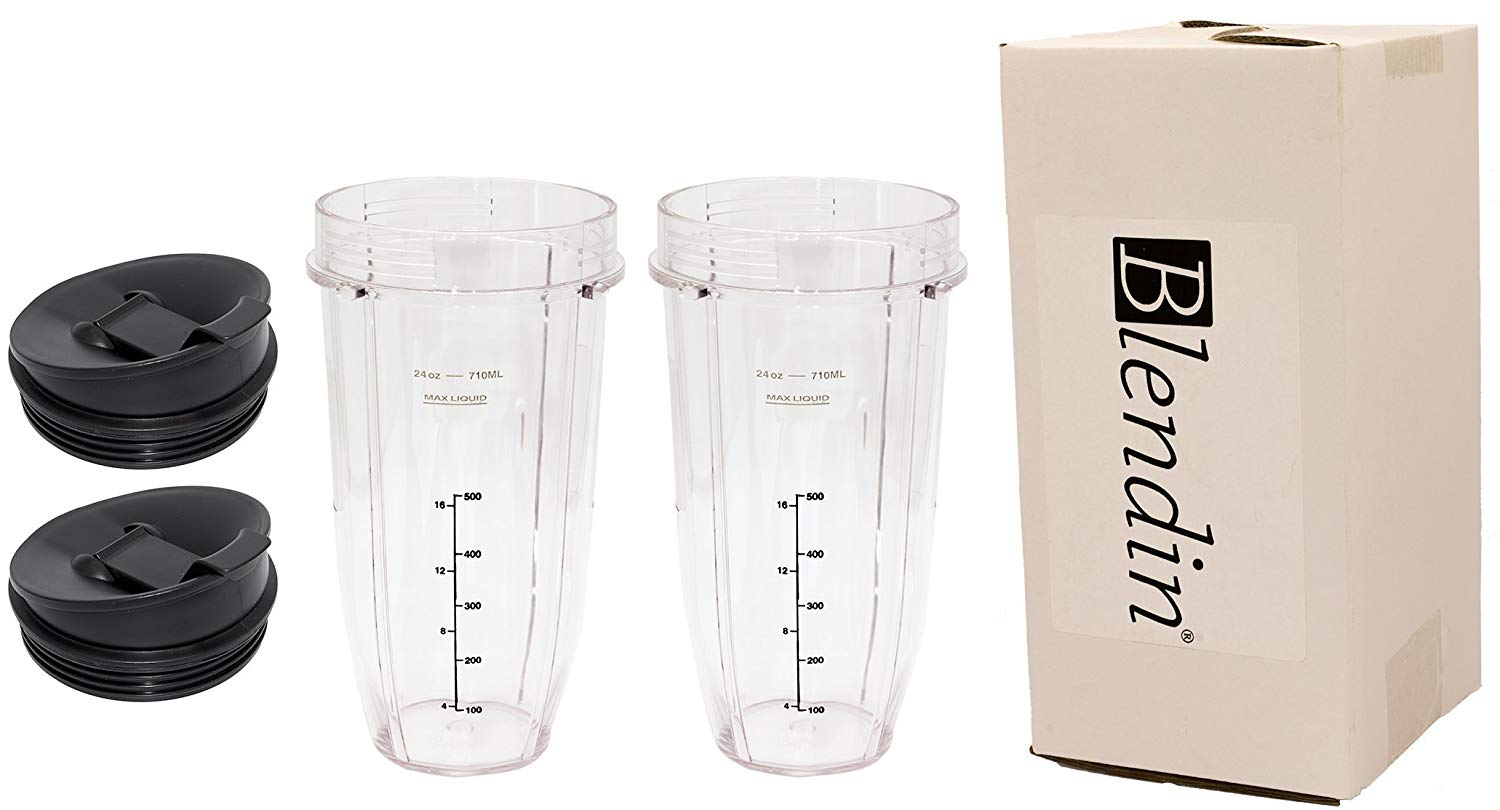 Blendin Replacement Jar with Sip N Seal Lid,, Clear, Black, Size 24