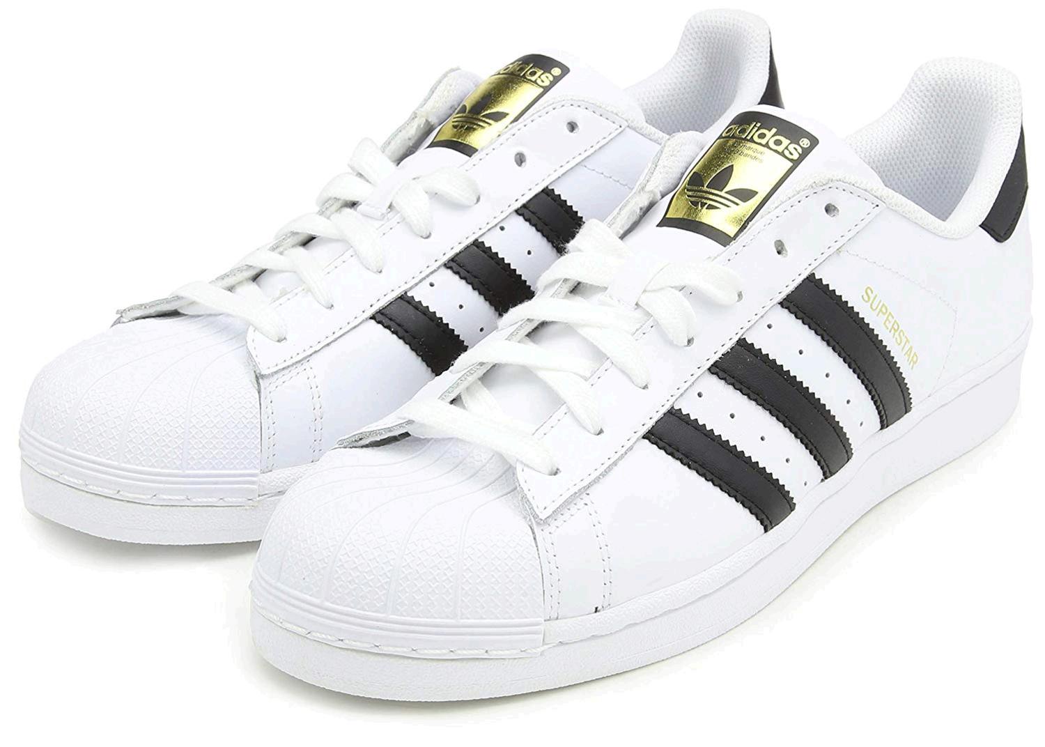 Adidas Womens Superstar Low Top Lace Up Fashion, White/Black/White ...