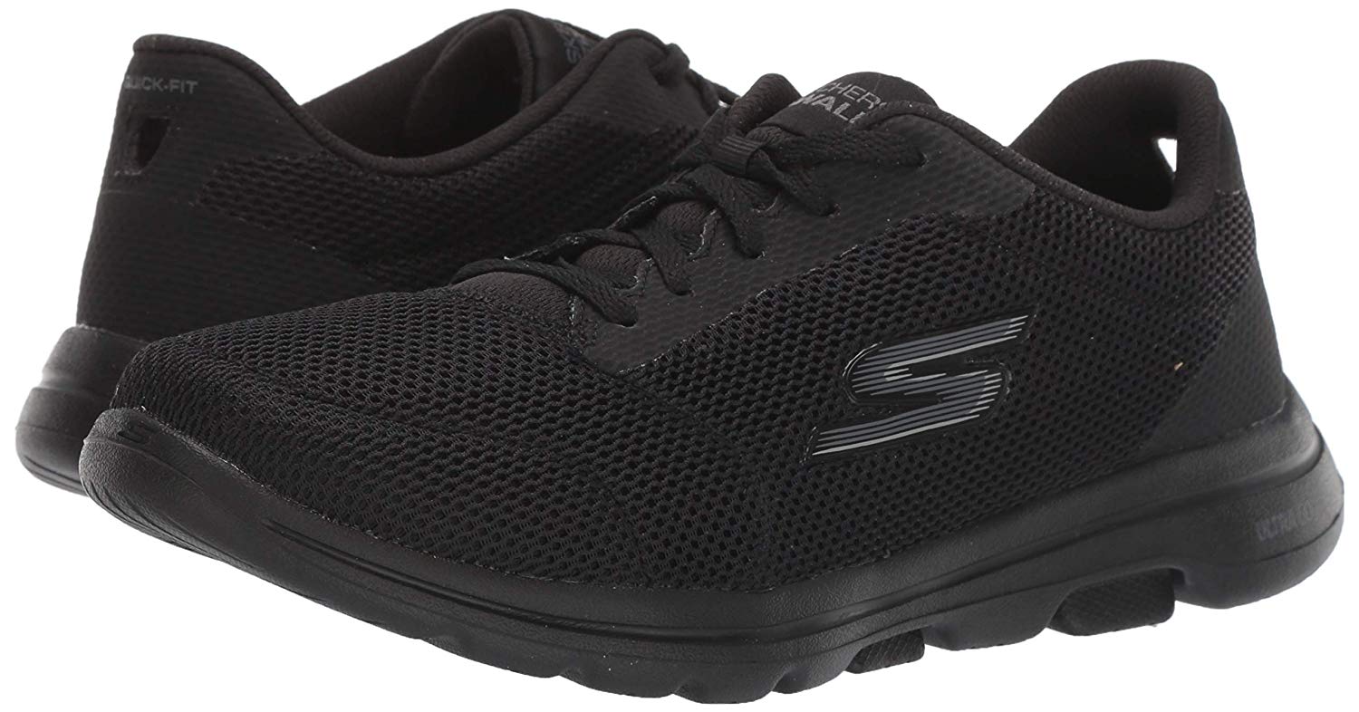 Skechers Women's Go Walk 5-Lucky Sneaker, Black, Size 7.0 DYWK | eBay