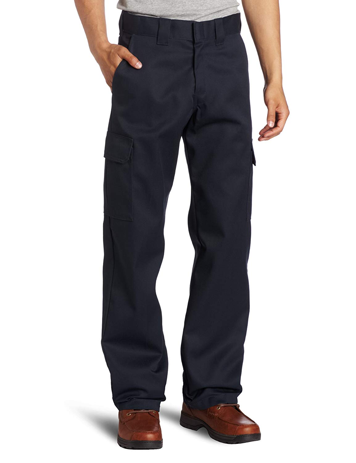 Dickies Men's Relaxed Straight Fit Cargo Work Pant,, Dark Navy, Size ...