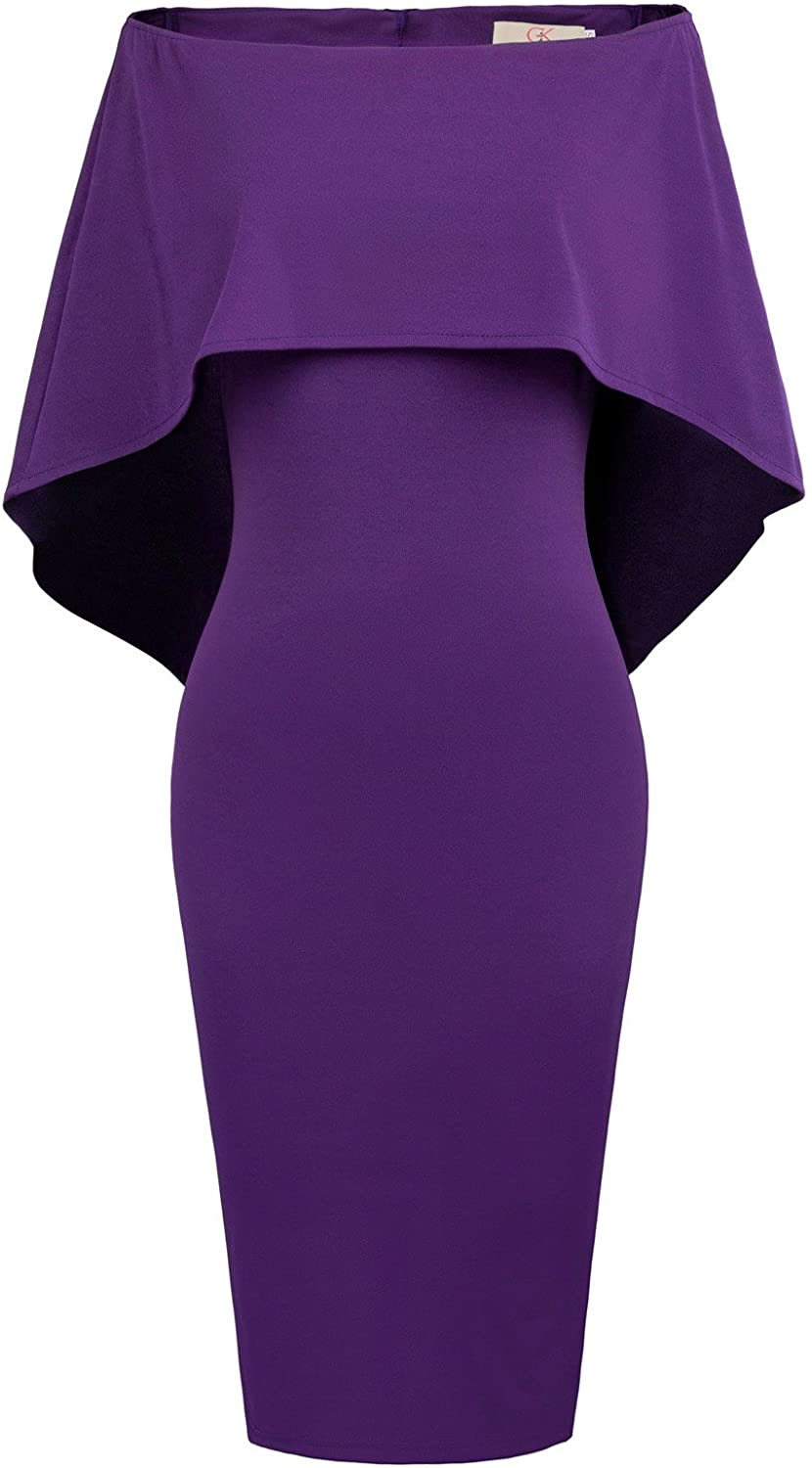 purple batwing dress