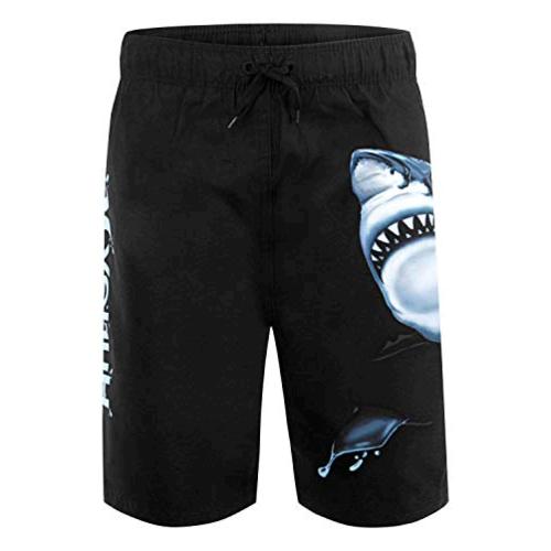 black gym shark shorts