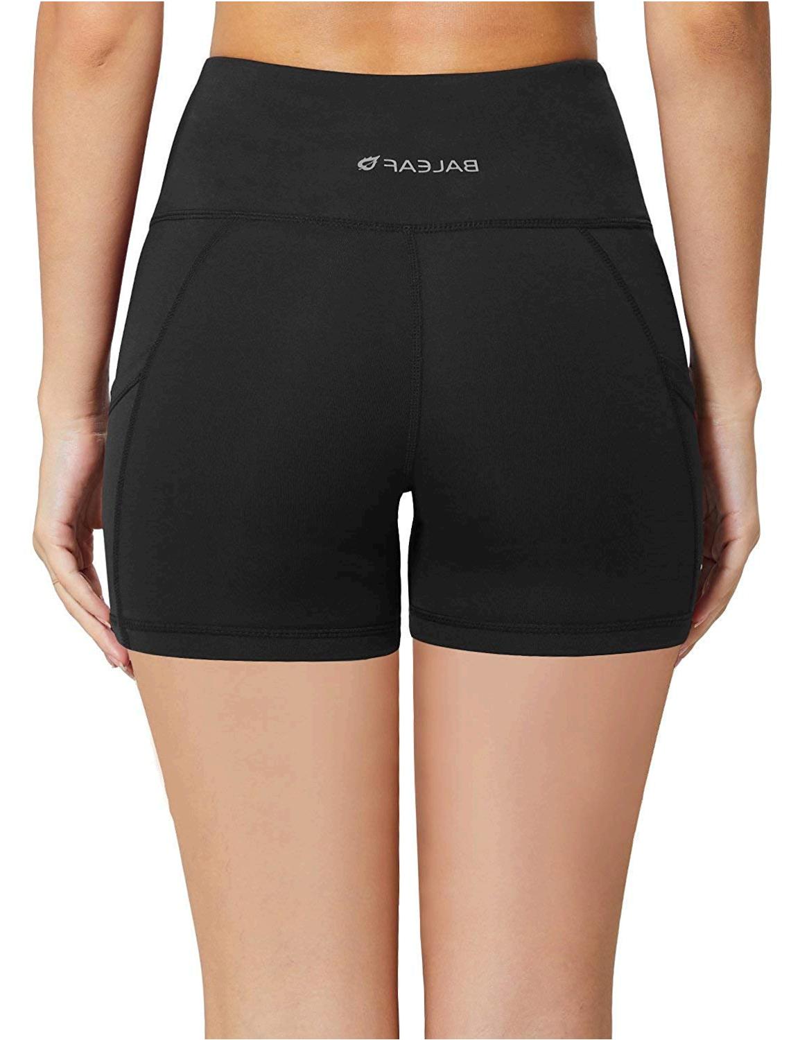 women's high waisted yoga shorts