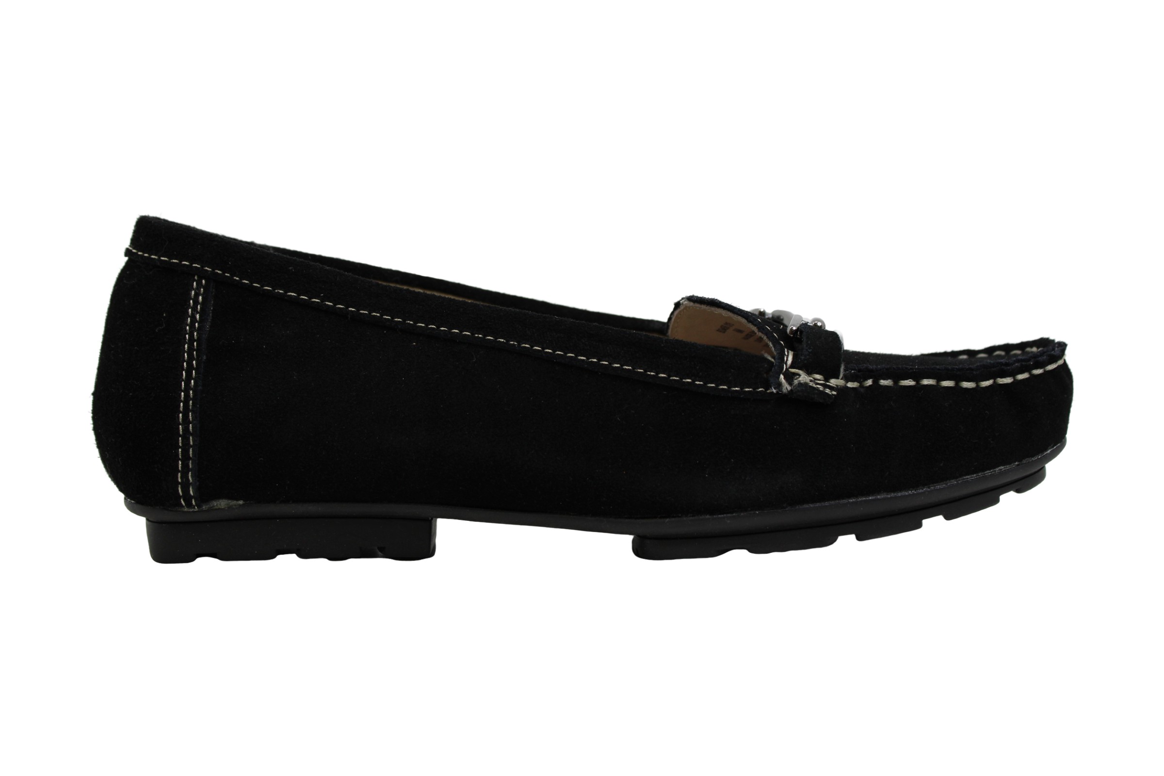 Aqua College Womens Darrah Suede Square Toe Loafers, Black Suede, Size ...