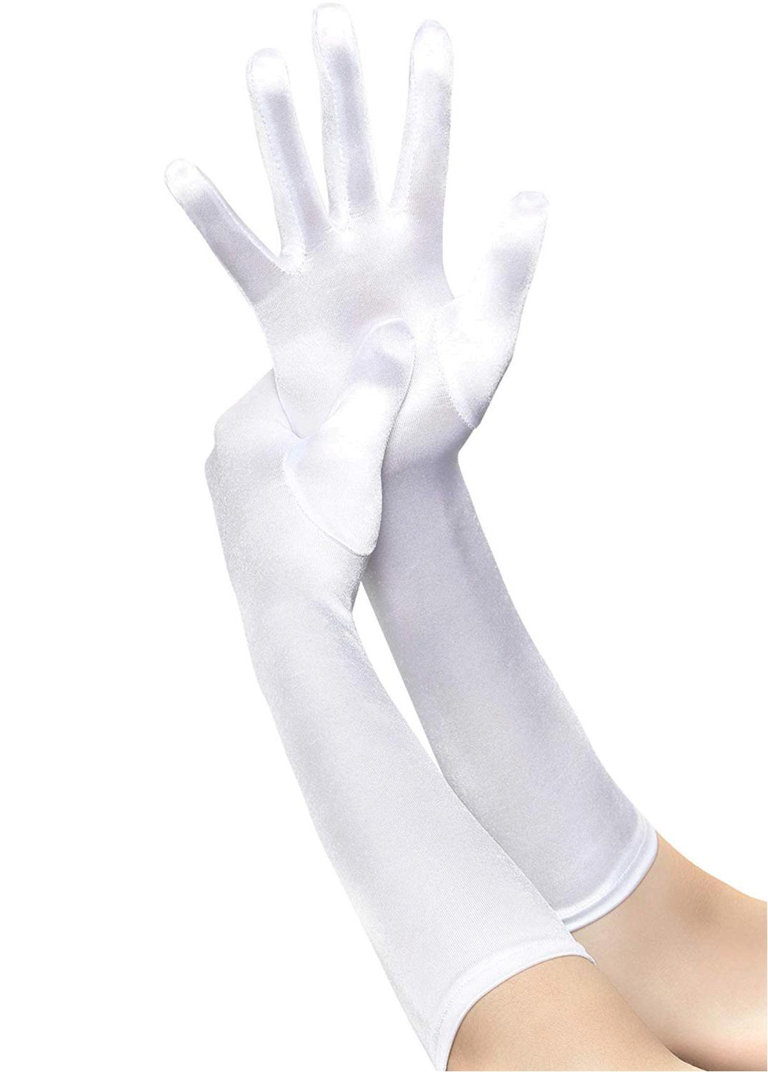 adult costume white opera gloves