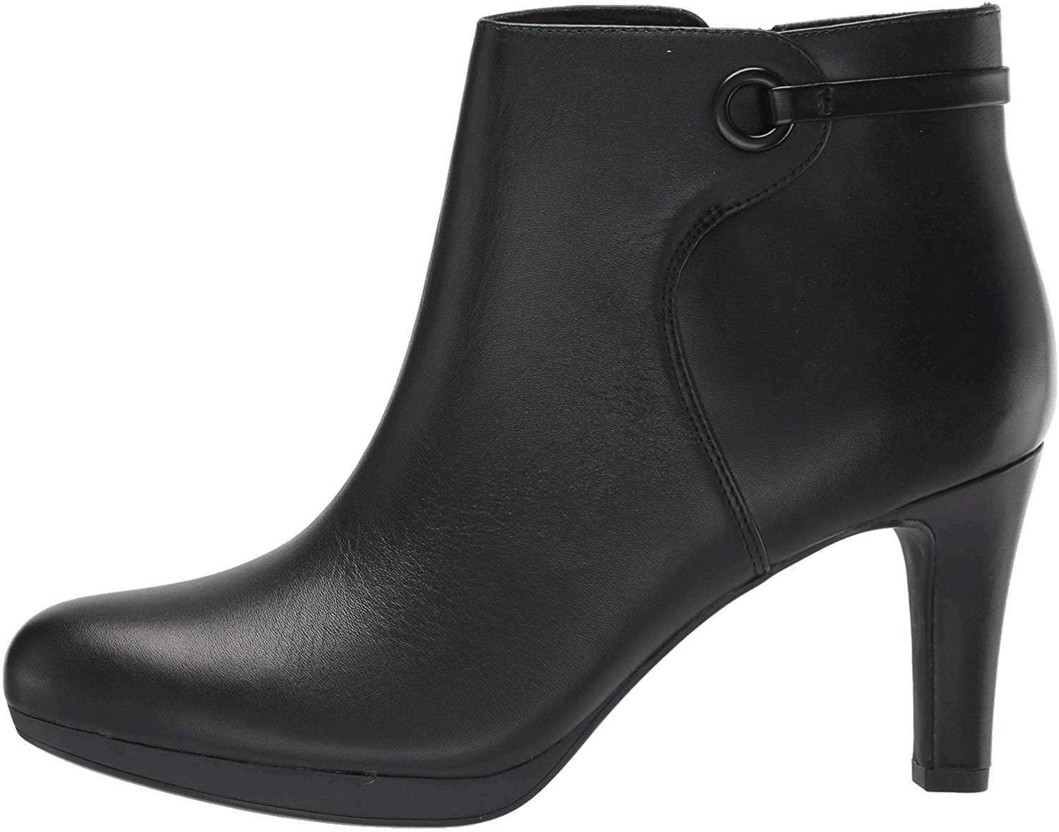 Clarks Womens Adriel Mae Closed Toe Ankle Chelsea Boots, Black Leather ...
