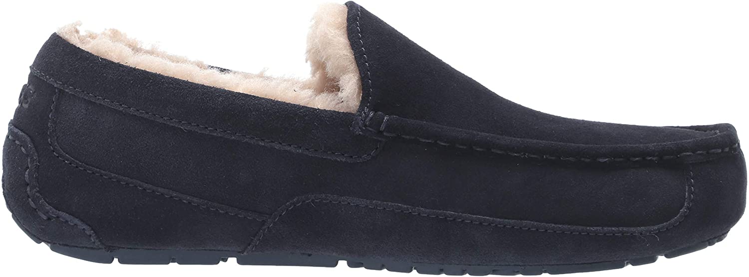 ugg ascot black leather slippers