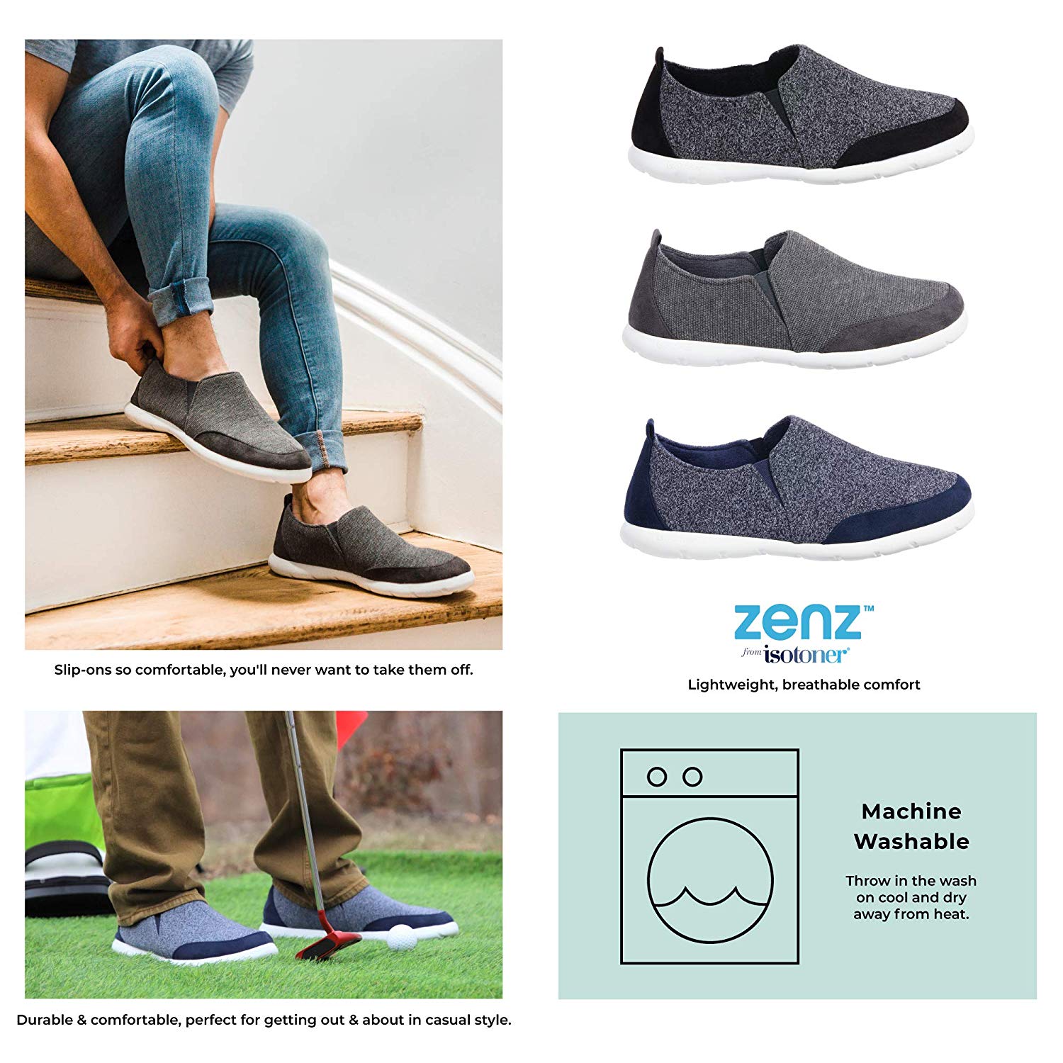 isotoner zenz men's slippers