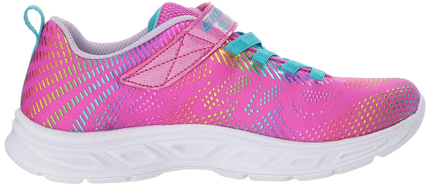 Kids Skechers Girls Gleam N' Dream Low Top , Neon Pink/Multi, Size 8.0