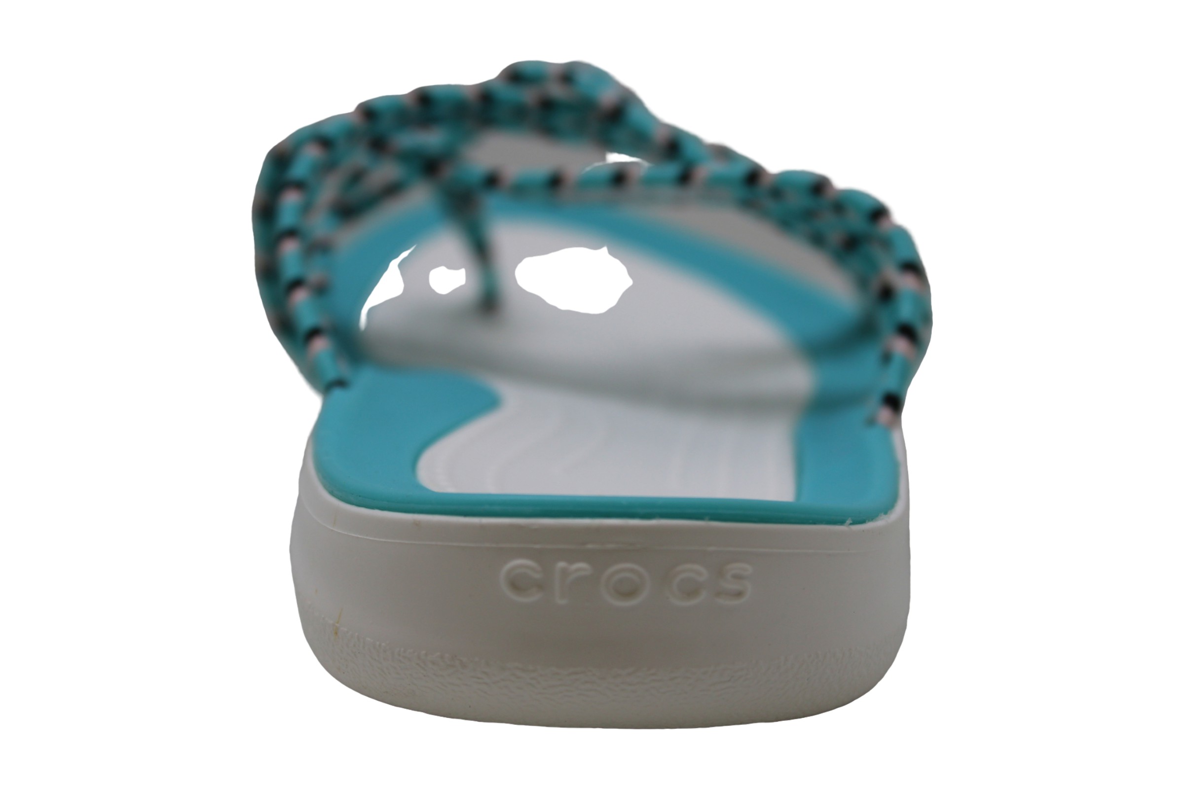 Crocs Women's Swiftwater Braided Web Flip, Pool/White, Size 4.0 | eBay