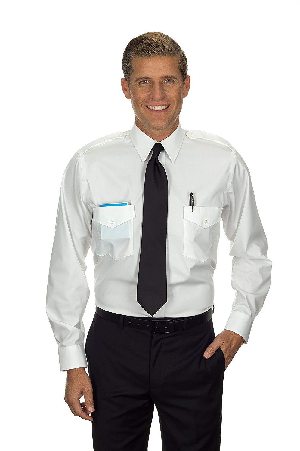 van heusen pilot shirt size chart