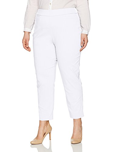 Alfred Dunner Women's Allure Slimming Plus Size Short Stretch, White ...