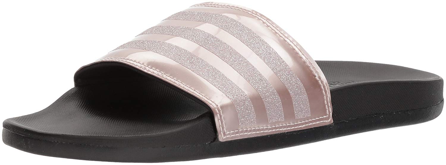 adidas rose gold slides