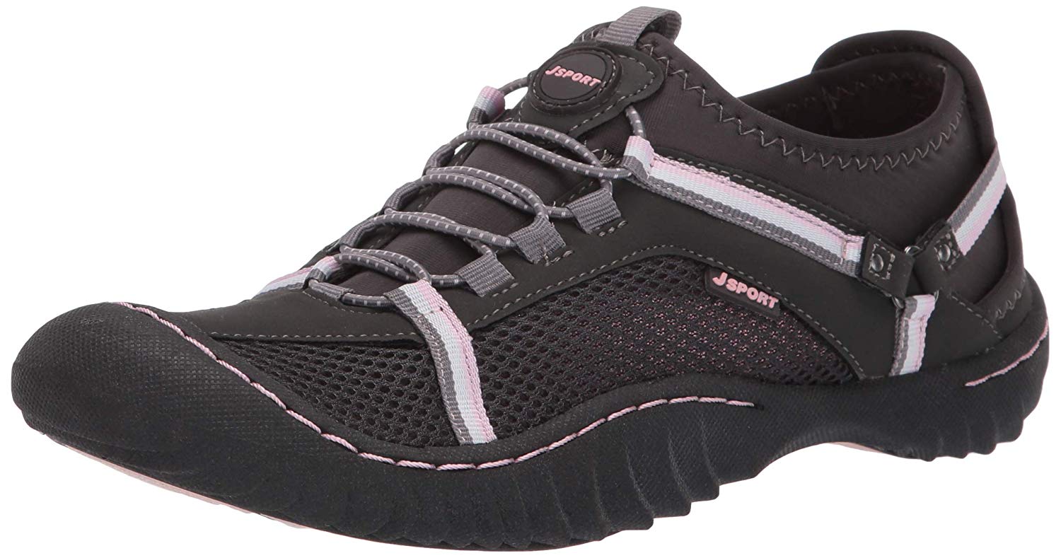 JSport by Jambu Women's Tahoe Max Sneaker, Charcoal/Pink, Size 6.0 BaXq ...