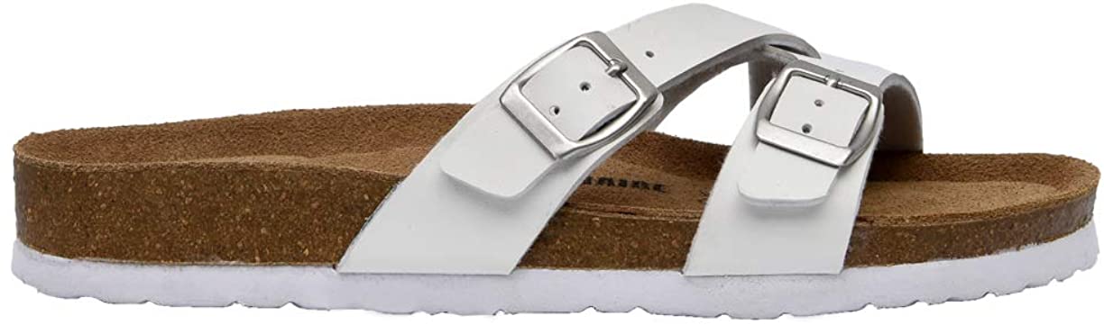 CUSHIONAIRE Women�s Liza Cork Footbed Sandal with Comfort