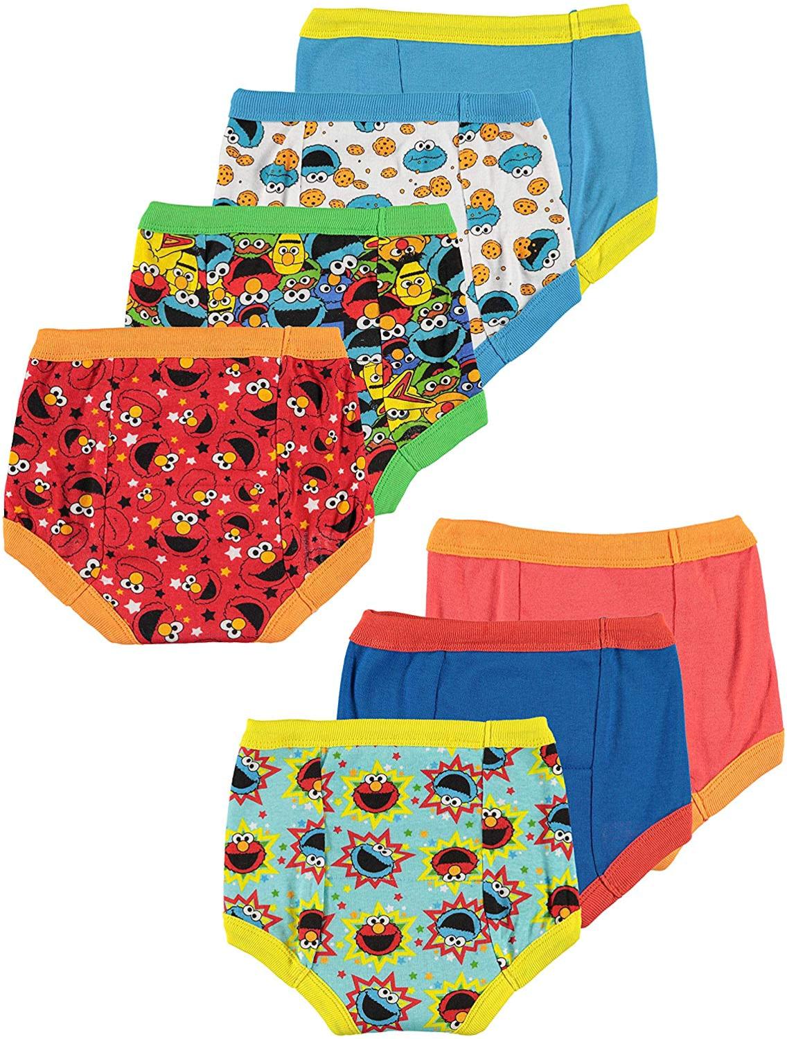 Sesame Street Boys' Baby 7pk Potty Training Pant, 18M, Sesame, Size 18