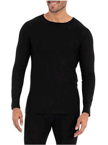 fruit of the loom super value 2 pack men's & big men's waffle thermal underwear crew