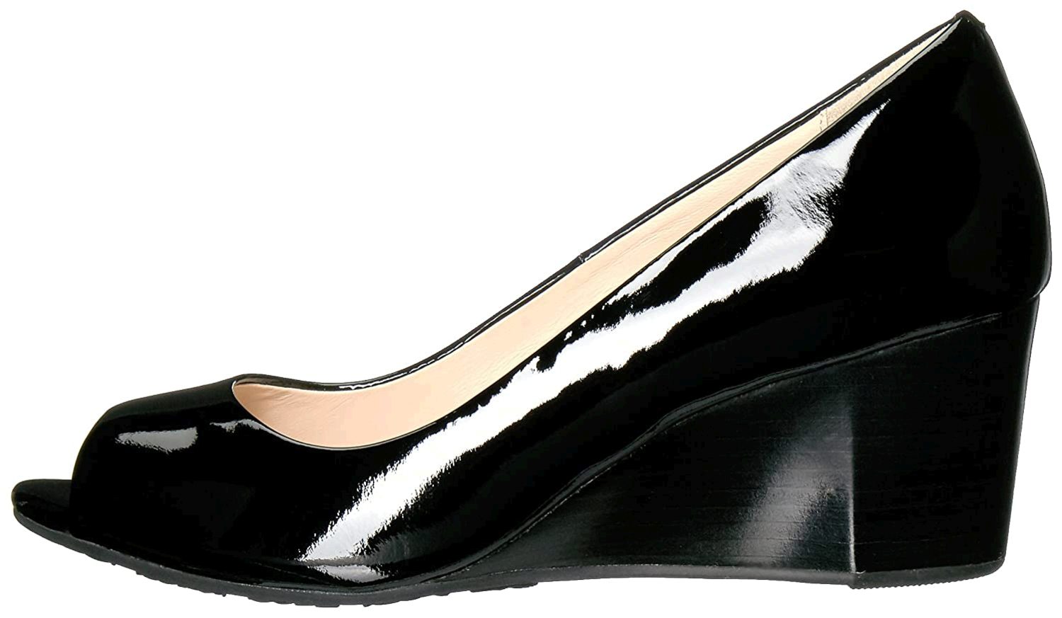 open toe wedge pumps