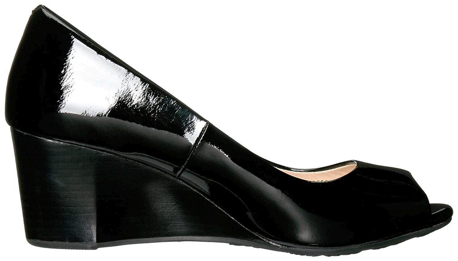 cole haan black peep toe pump