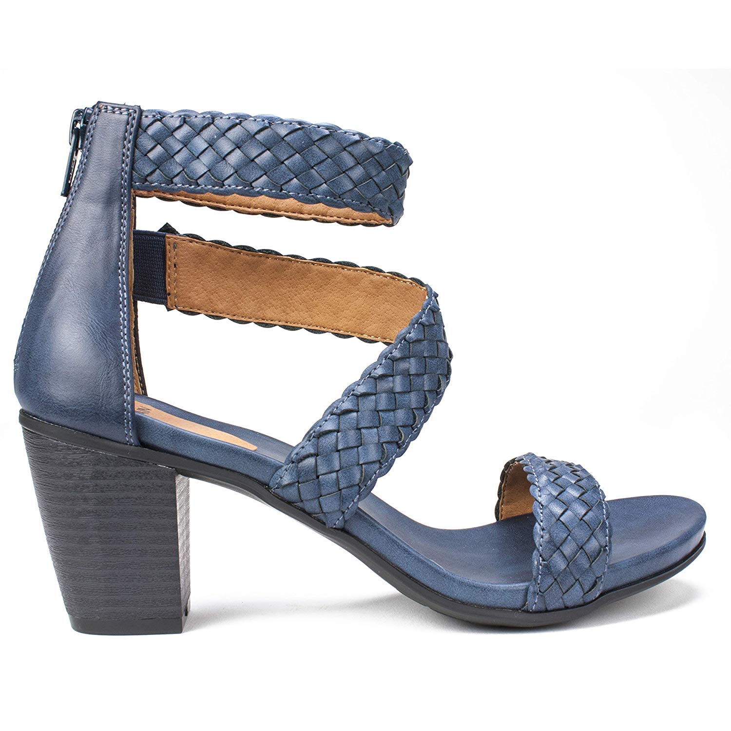 white mountain open toe booties