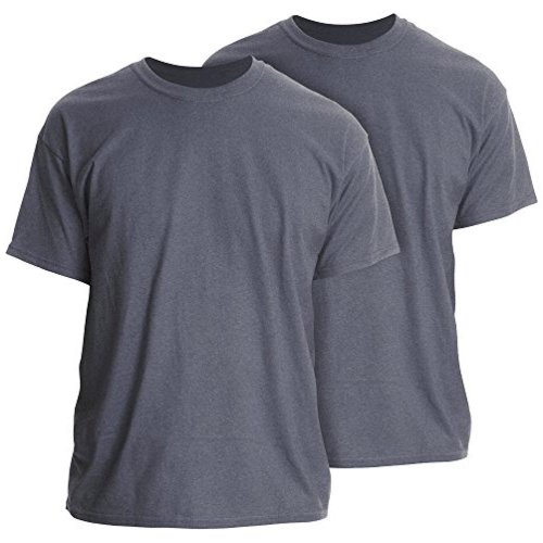 Gildan Mens G2000 Ultra Cotton Adult T Shirt 2 Pack Dark Heather