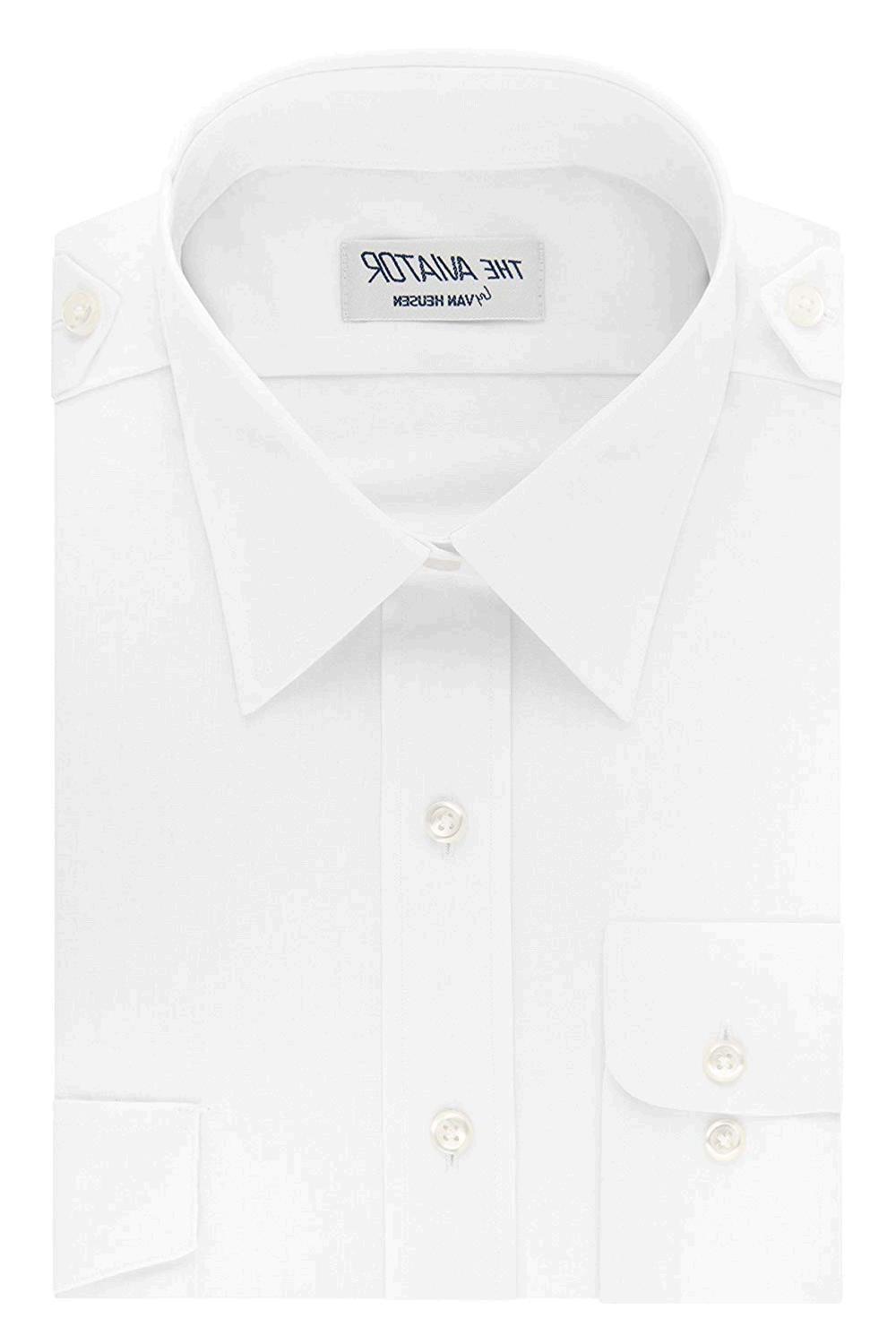 van heusen pilot shirt size chart