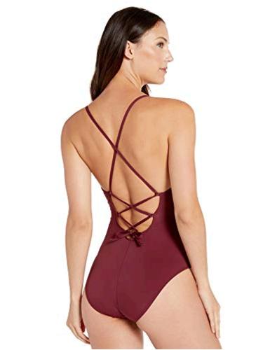 La Blanca Women's Halter Crossback Mio One-Piece Swimsuit,, Mahogany, Size 6.0 K 695159711565 | eBay