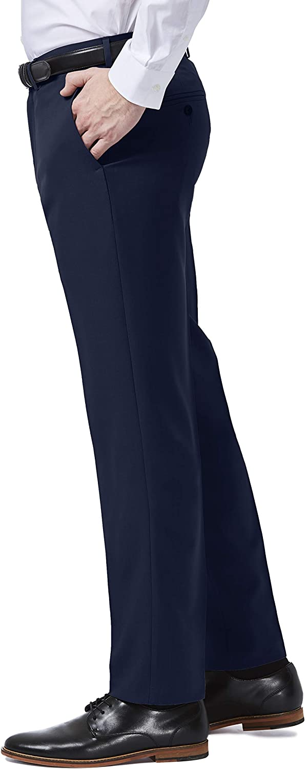 Haggar Men's Premium Comfort Stretch Slim Fit Dress Pant, Blue, Size ...