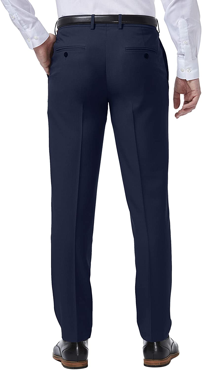 Haggar Men's Premium Comfort Stretch Slim Fit Dress Pant, Blue, Size ...